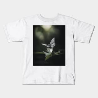 White Butterfly Kids T-Shirt